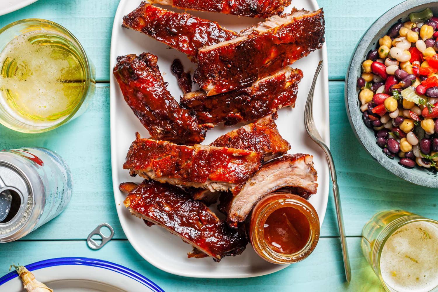 Easy and Quick Grilled Foil-Wrapped Ribs - With Peanut Butter on Top