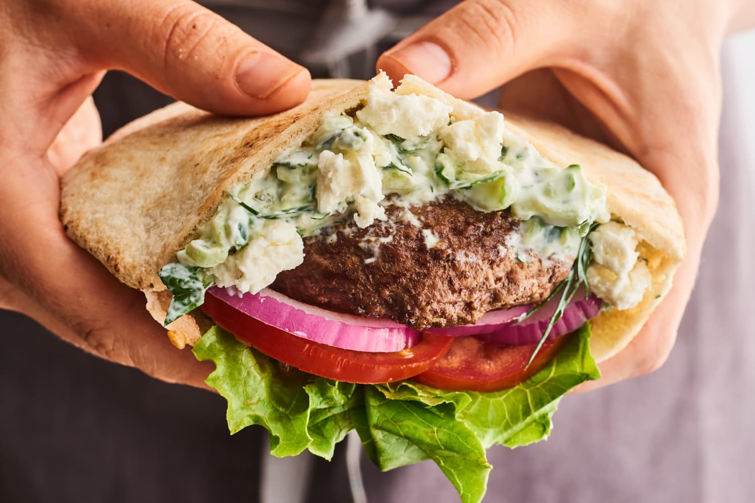 Greek-Style Lamb Burgers with Tzatziki | The Kitchn