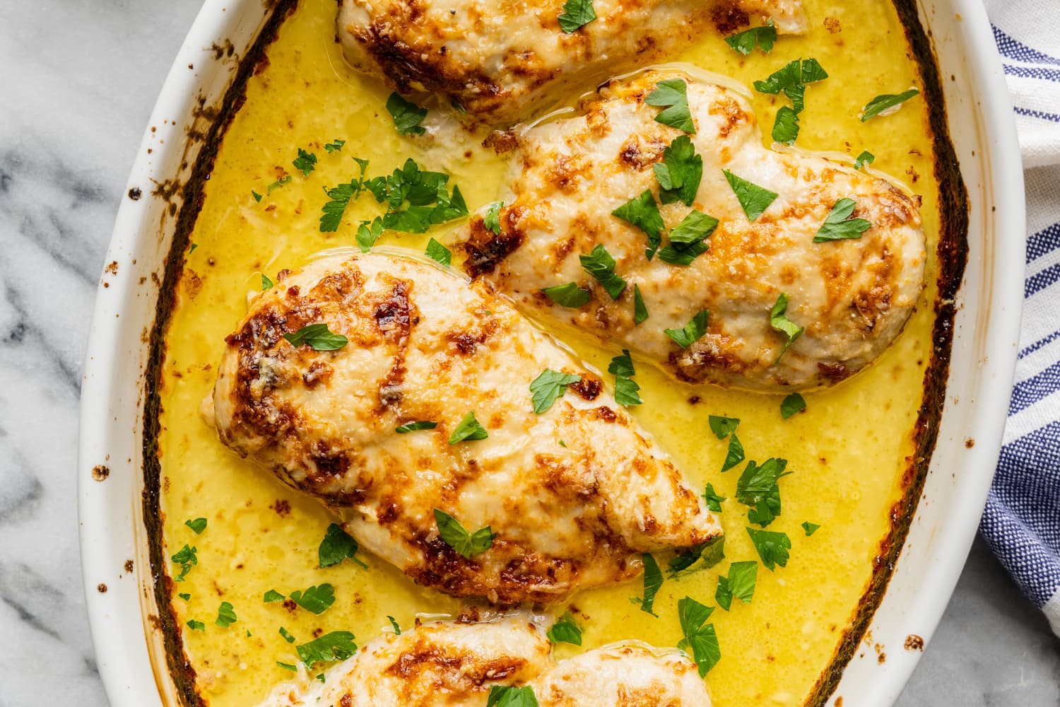3-Ingredient Baked Caesar Chicken