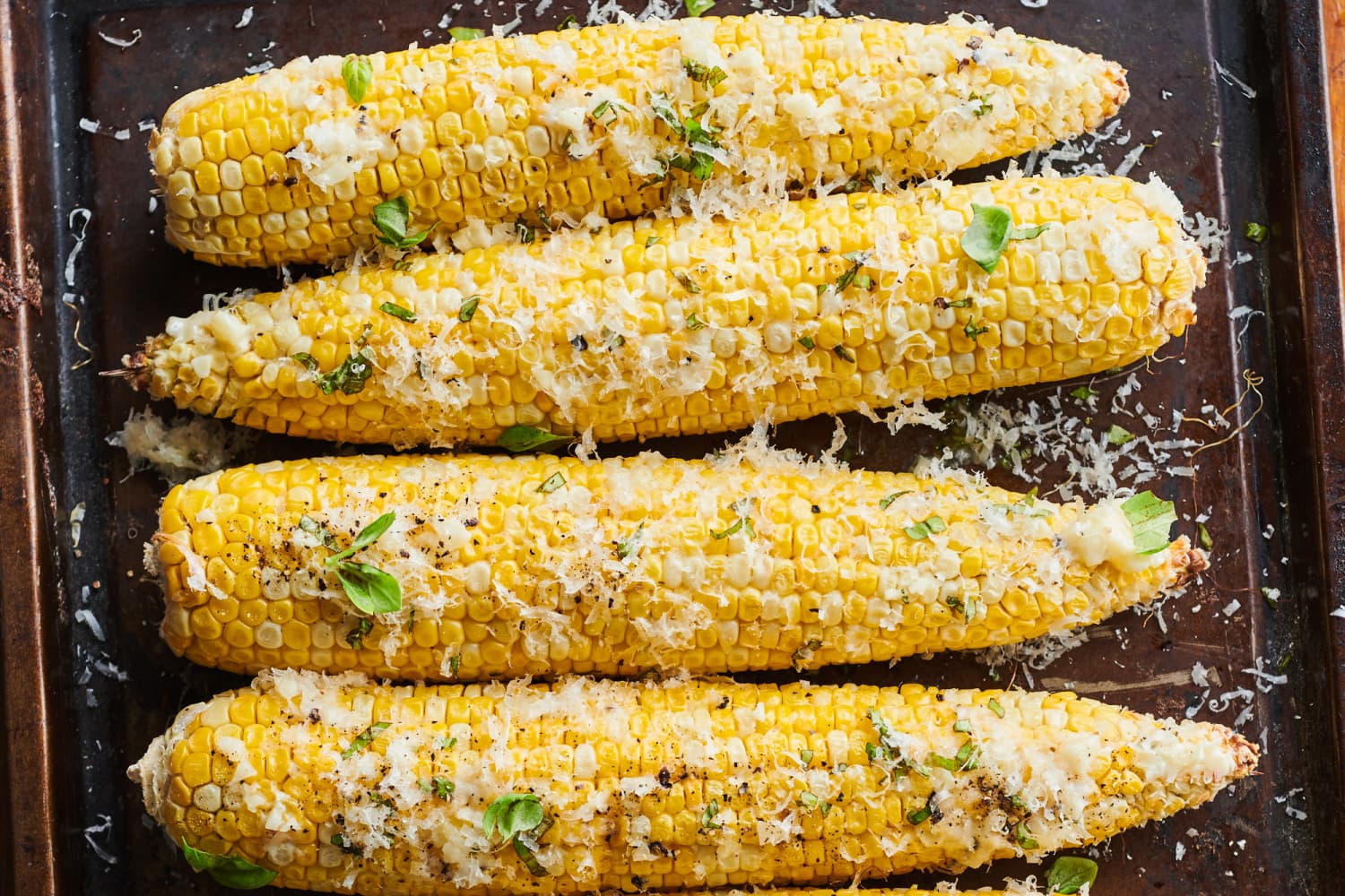 Oven Roasted Parmesan Corn On The Cob Kitchn