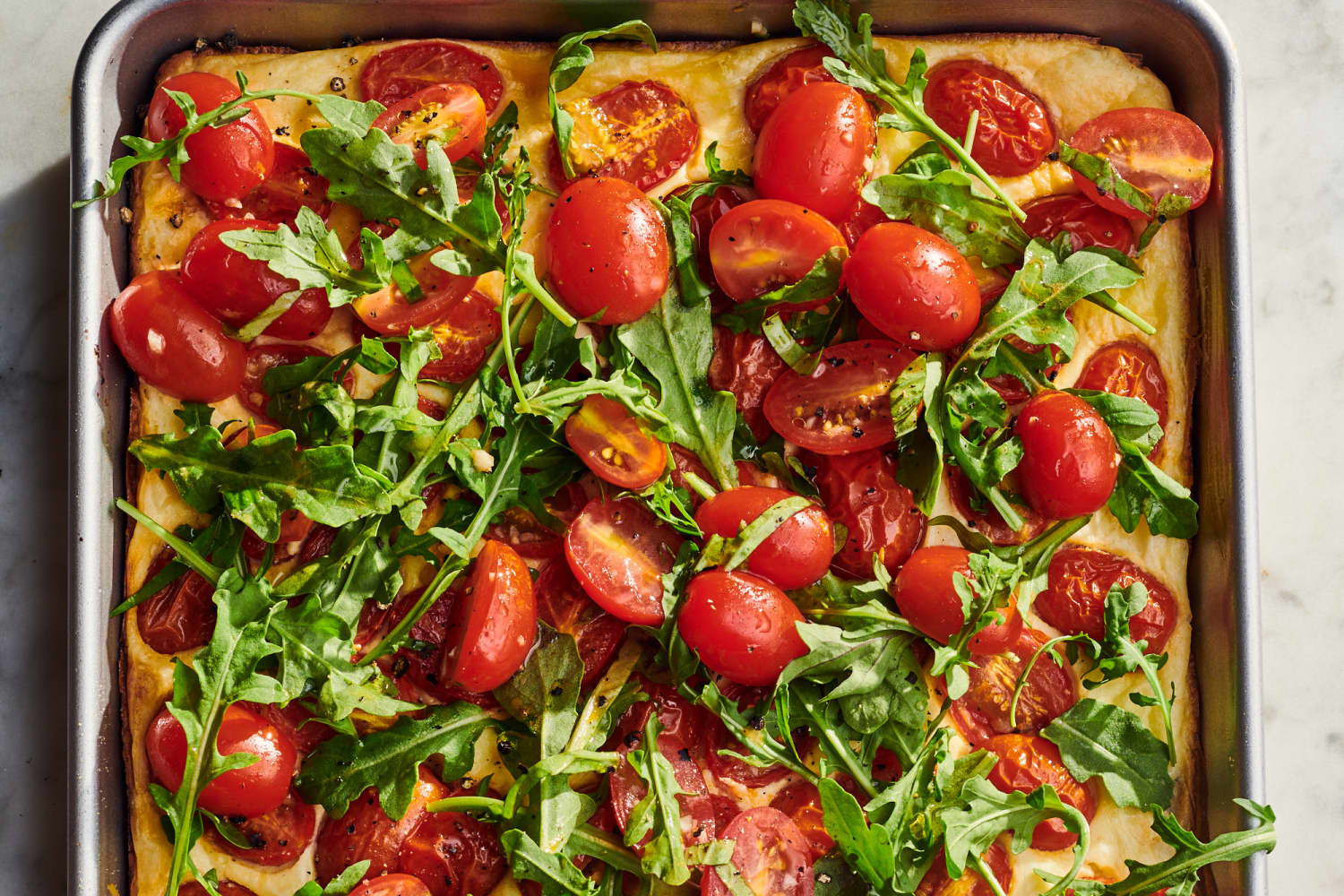 Heirloom Tomato and Gruyere Slab Pie - Bev Cooks