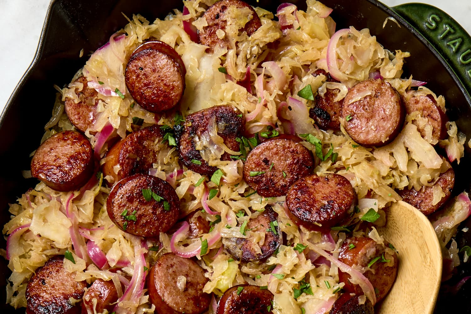 Kielbasa and Sauerkraut Recipe (4 Ingredients)