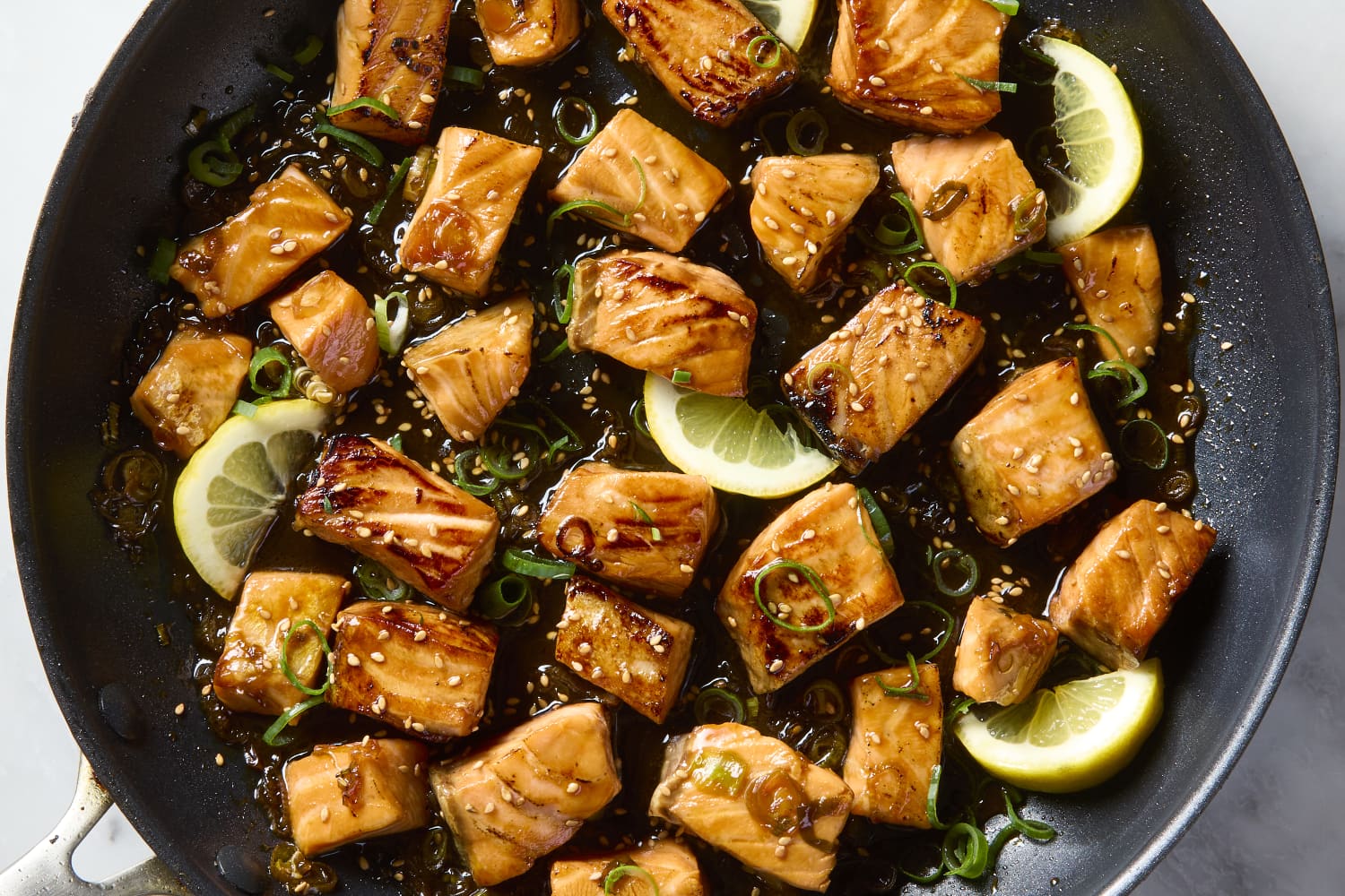 You Only Need 5 Ingredients and 10 Minutes to Make These Honey-Glazed Salmon Bites (Yes, Really!)