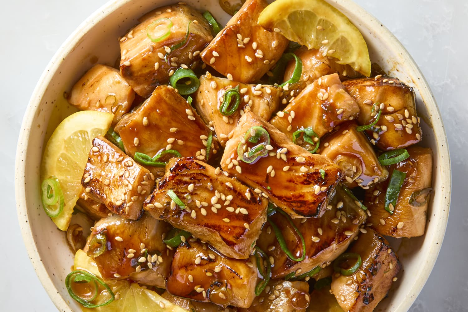 10-Minute Honey-Glazed Salmon Bites