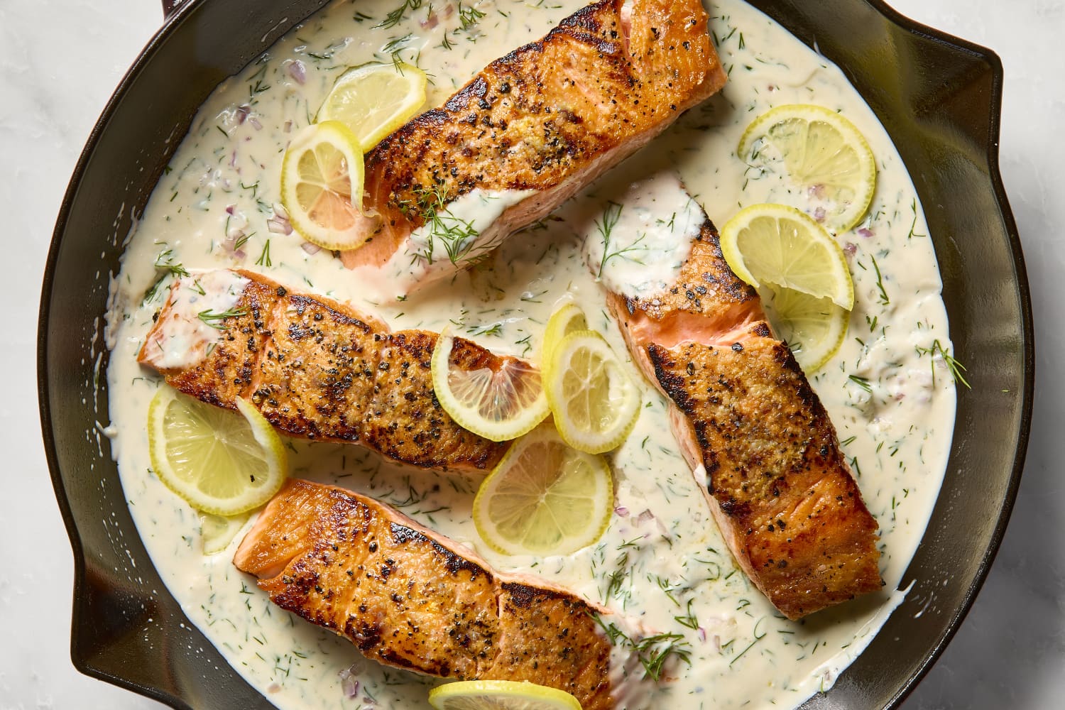 One-Pan Creamy Lemon-Dill Salmon
