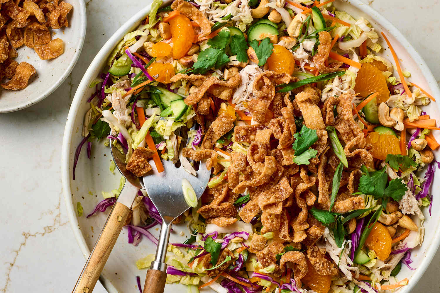 Crispy, Crunchy Chopped Chicken Salad with Sesame Dressing