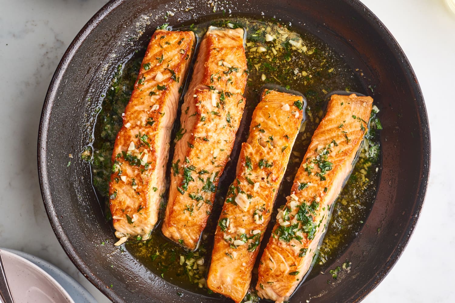 Garlic Butter Pan Seared Salmon Recipe (Buttery) | Kitchn