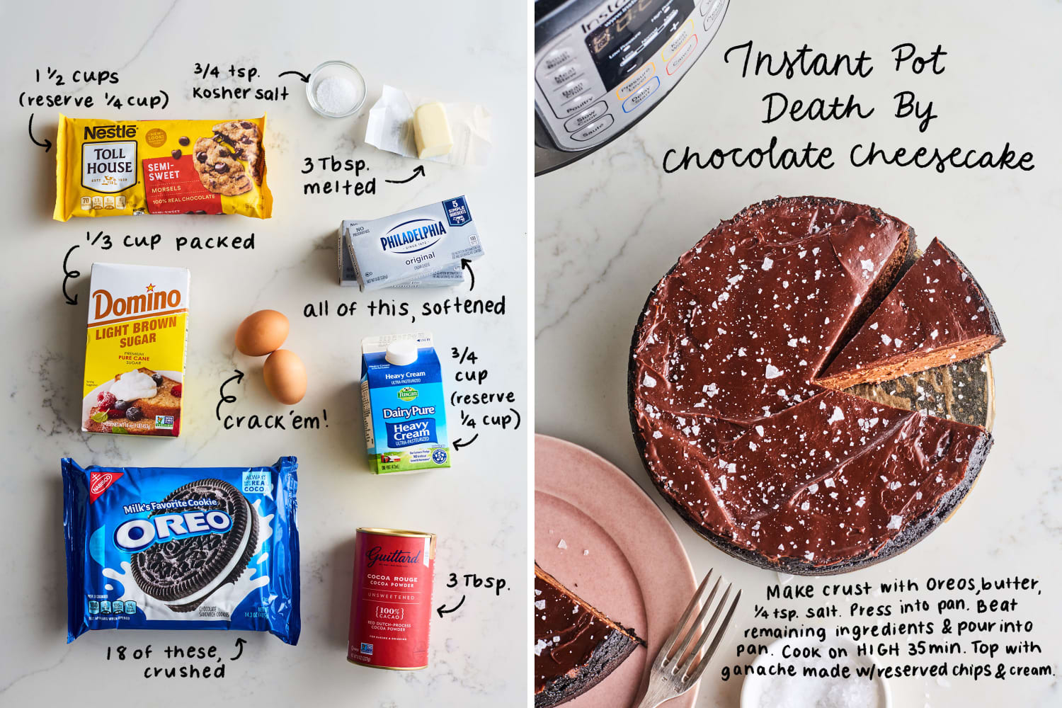 Mini Instant Pot Chocolate Cheesecakes » Salads for Lunch