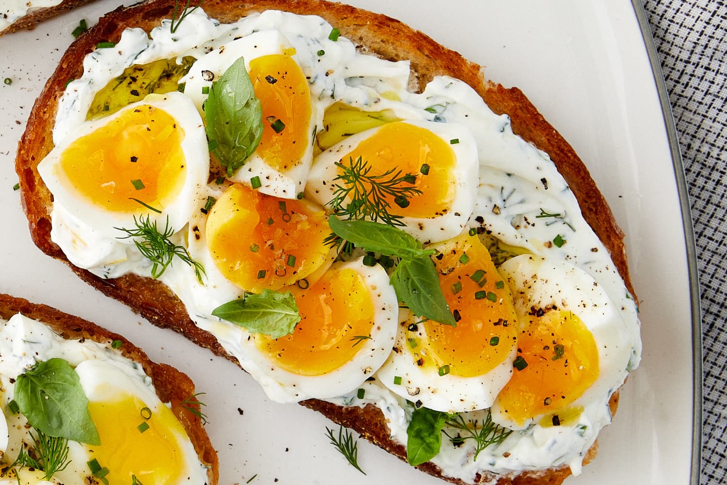 Hard-Boiled Egg and Herb Toast Recipe