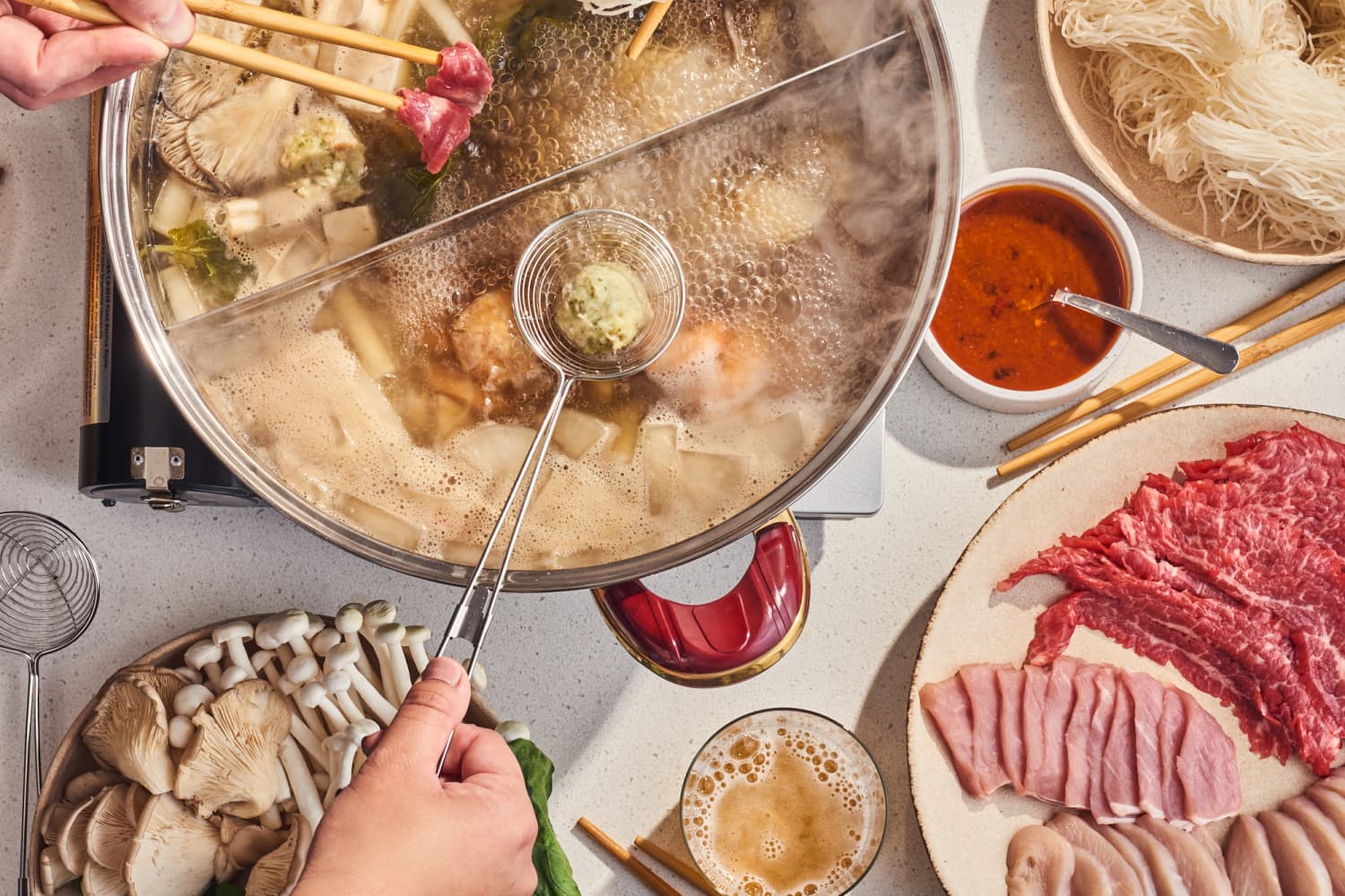 ASIAN HOT POT BROTH WITH TANGY CHILI SAUCE