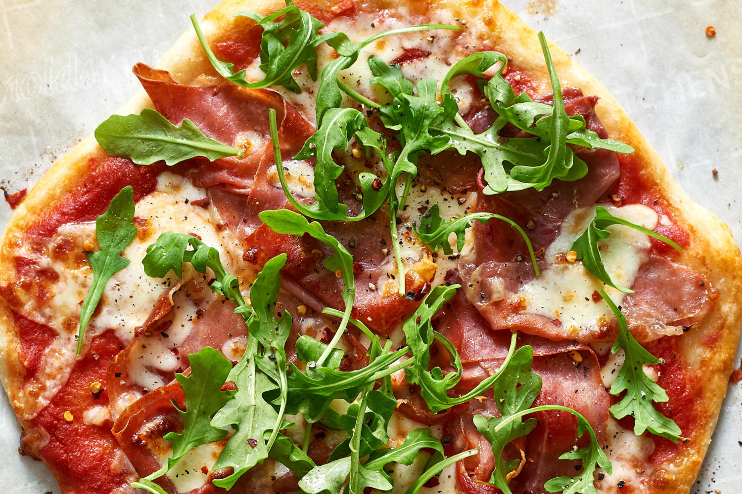 Easy Homemade Pizza Sauce With Prosciutto And Mozzarella Cheese