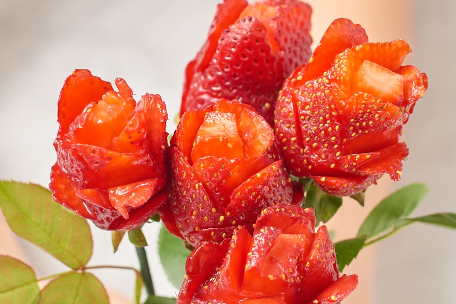A Step-by-Step Tutorial for Strawberry Roses | Kitchn
