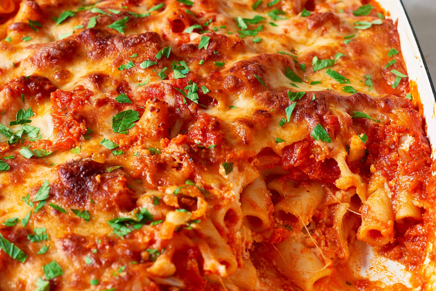 Baked Ziti Recipe (With Mozzarella, Parmesan & Ricotta Cheese) | Kitchn