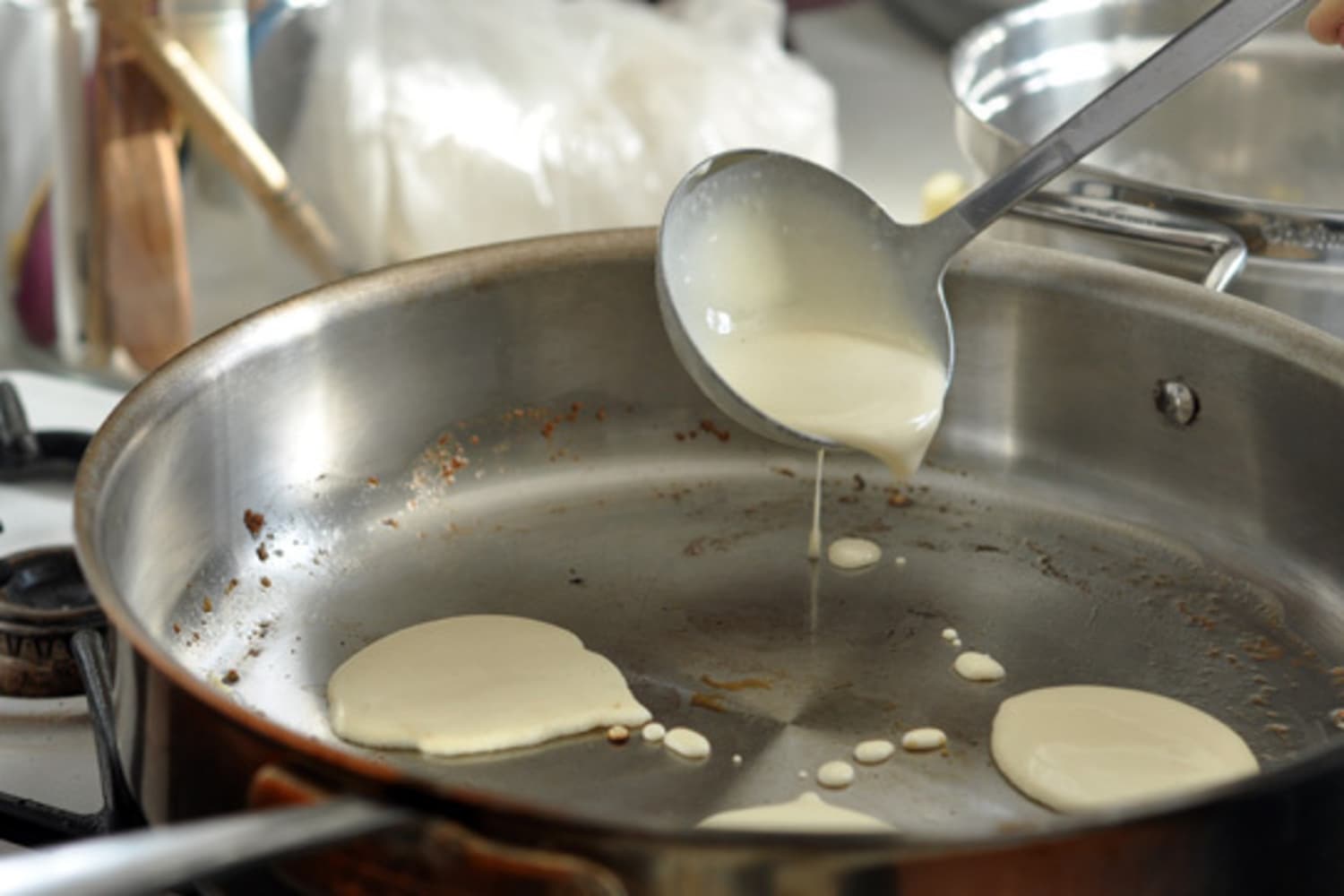 Cooking Pancakes On Stainless Steel Pan How To Wiki 