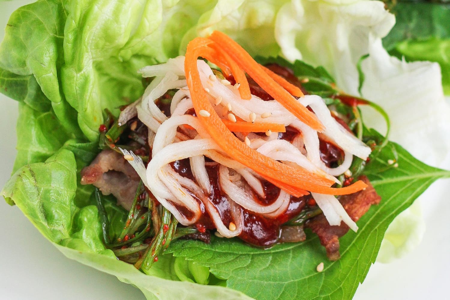 Air Fryer Pork Belly Lettuce Wraps Recipe
