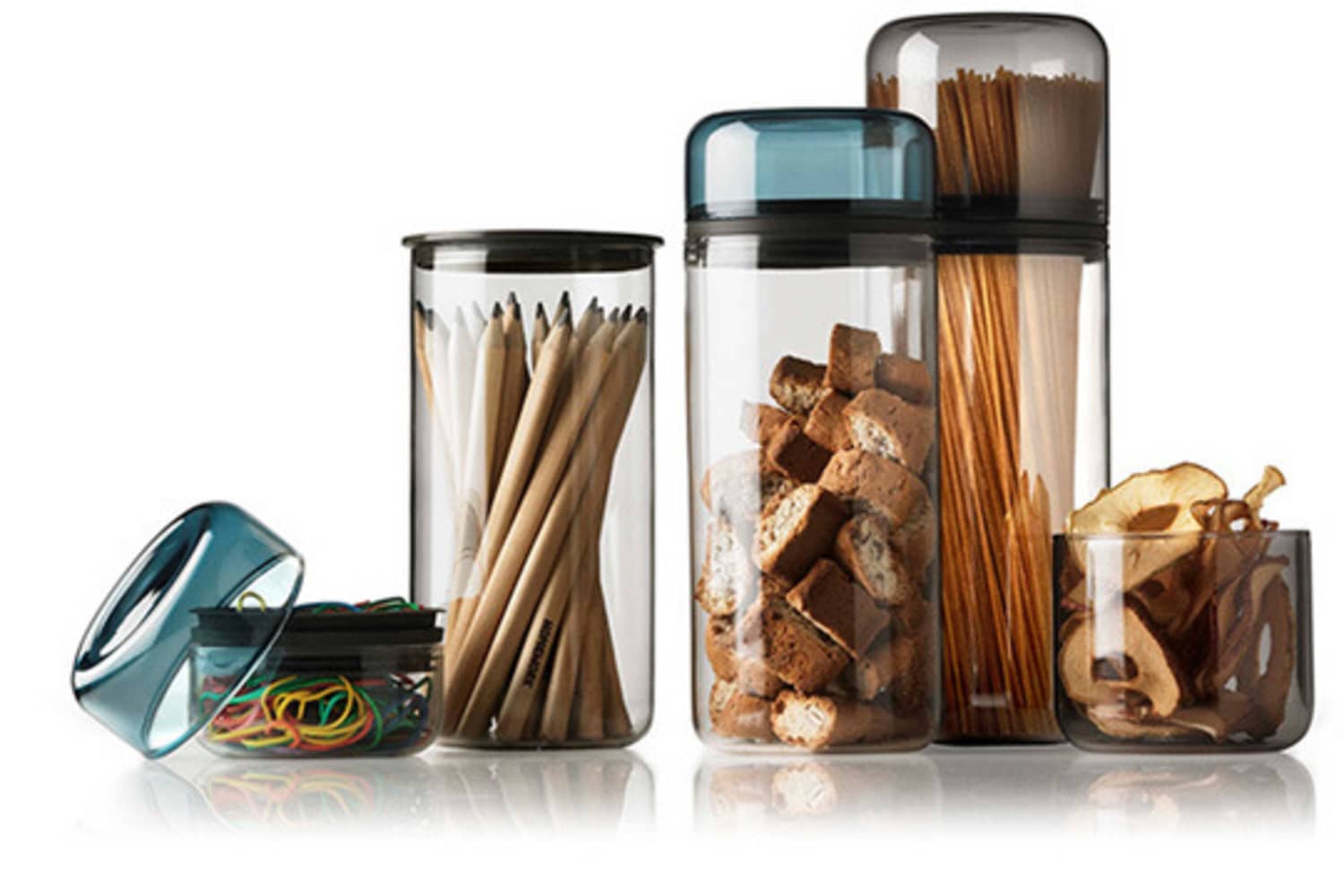 KKC Clear Borosilicate Glass Storage Jars with Airtight Locking