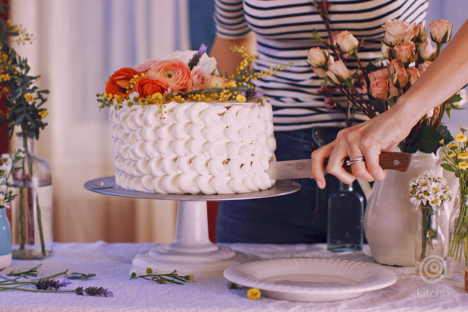 Recipe: Four-Layer Carrot Cake with Scalloped Cream Cheese ...