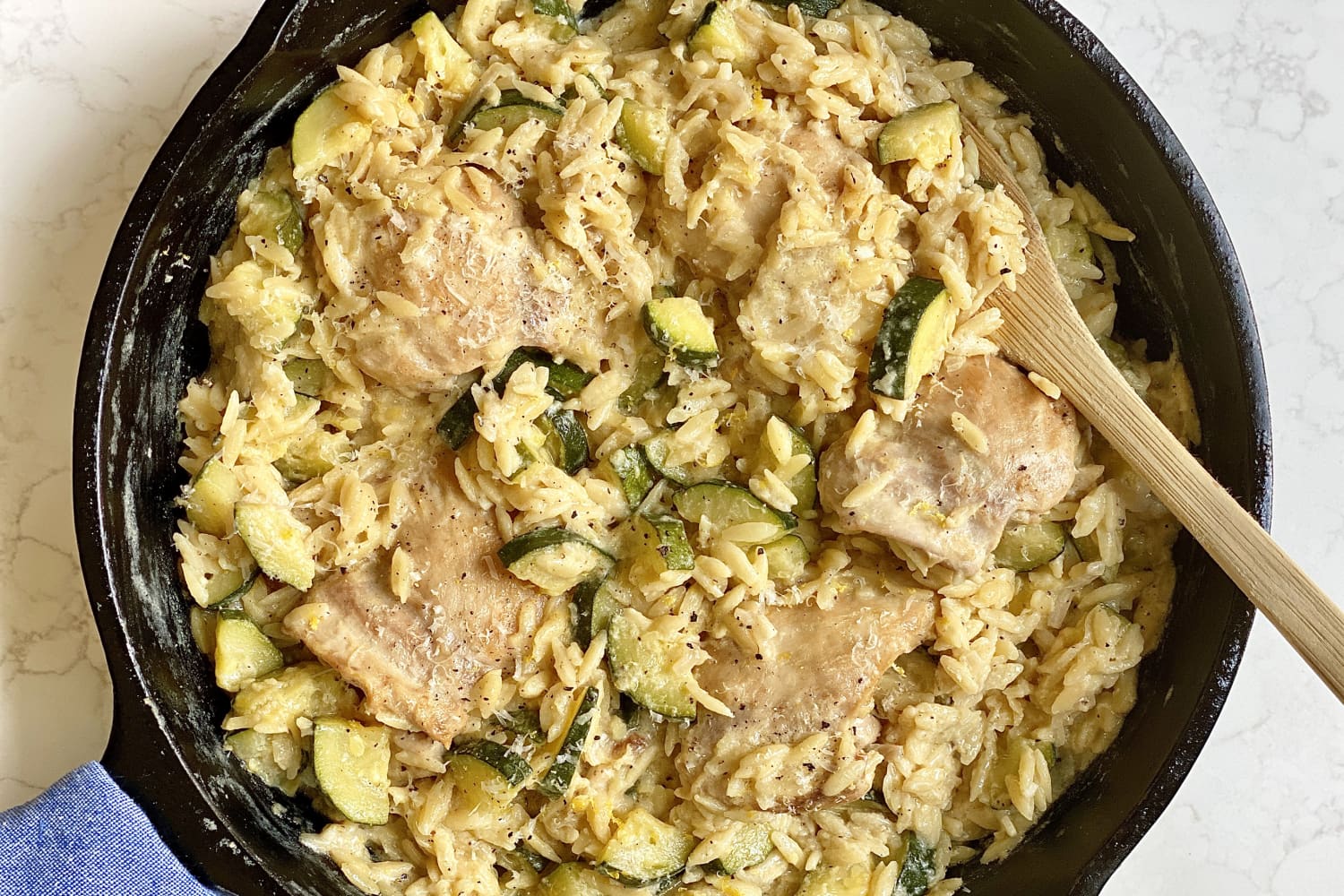 Creamy Chicken and Orzo Skillet Recipe (with Zucchini) - The Kitchn