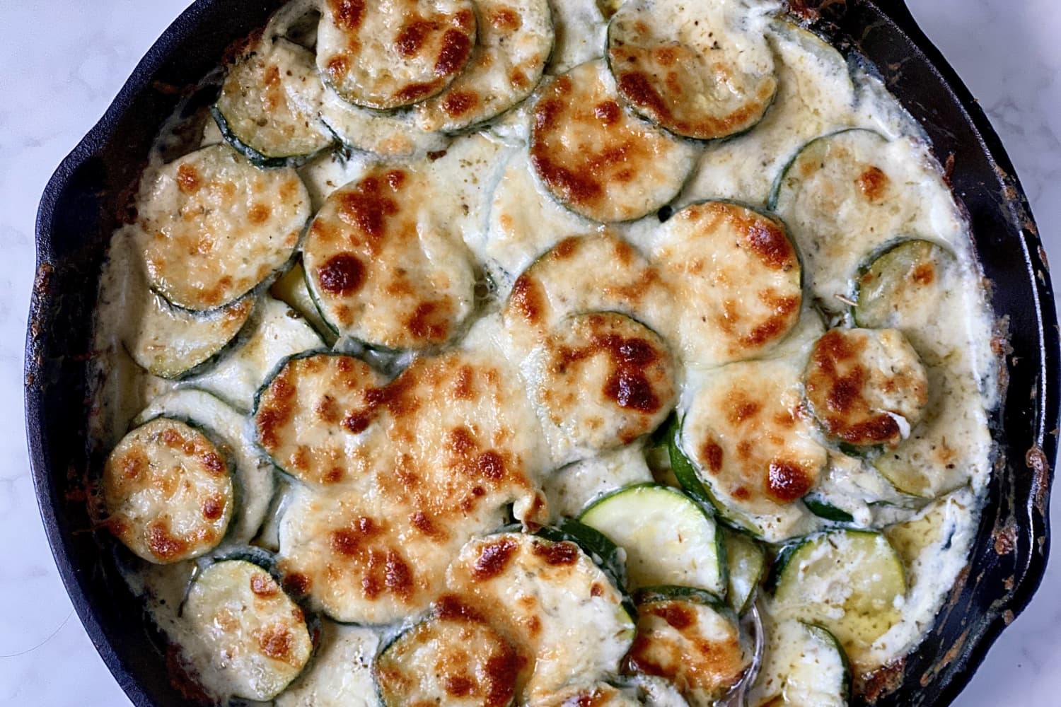 Creamy Baked Parmesan Zucchini Recipe The Kitchn