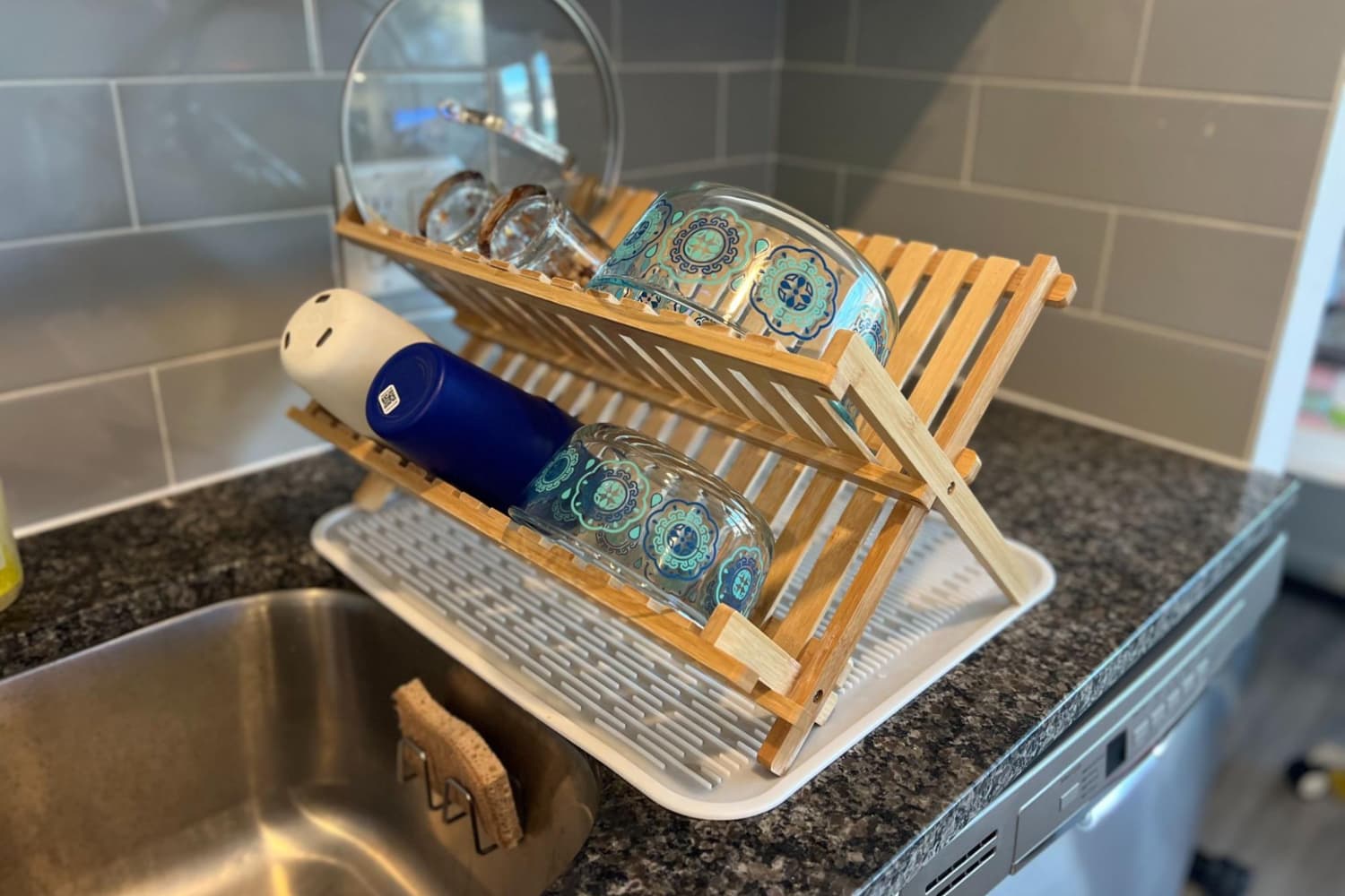 This Compact $20 Dish Rack Actually Looks Good on My Counter | The Kitchn