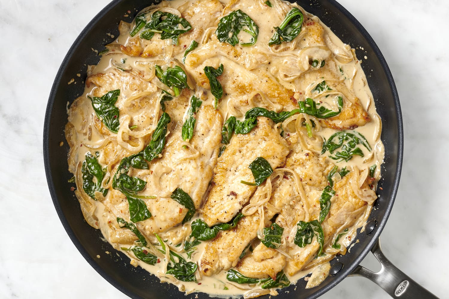 Creamy Spinach Chicken Recipe (One-Pan!) | The Kitchn