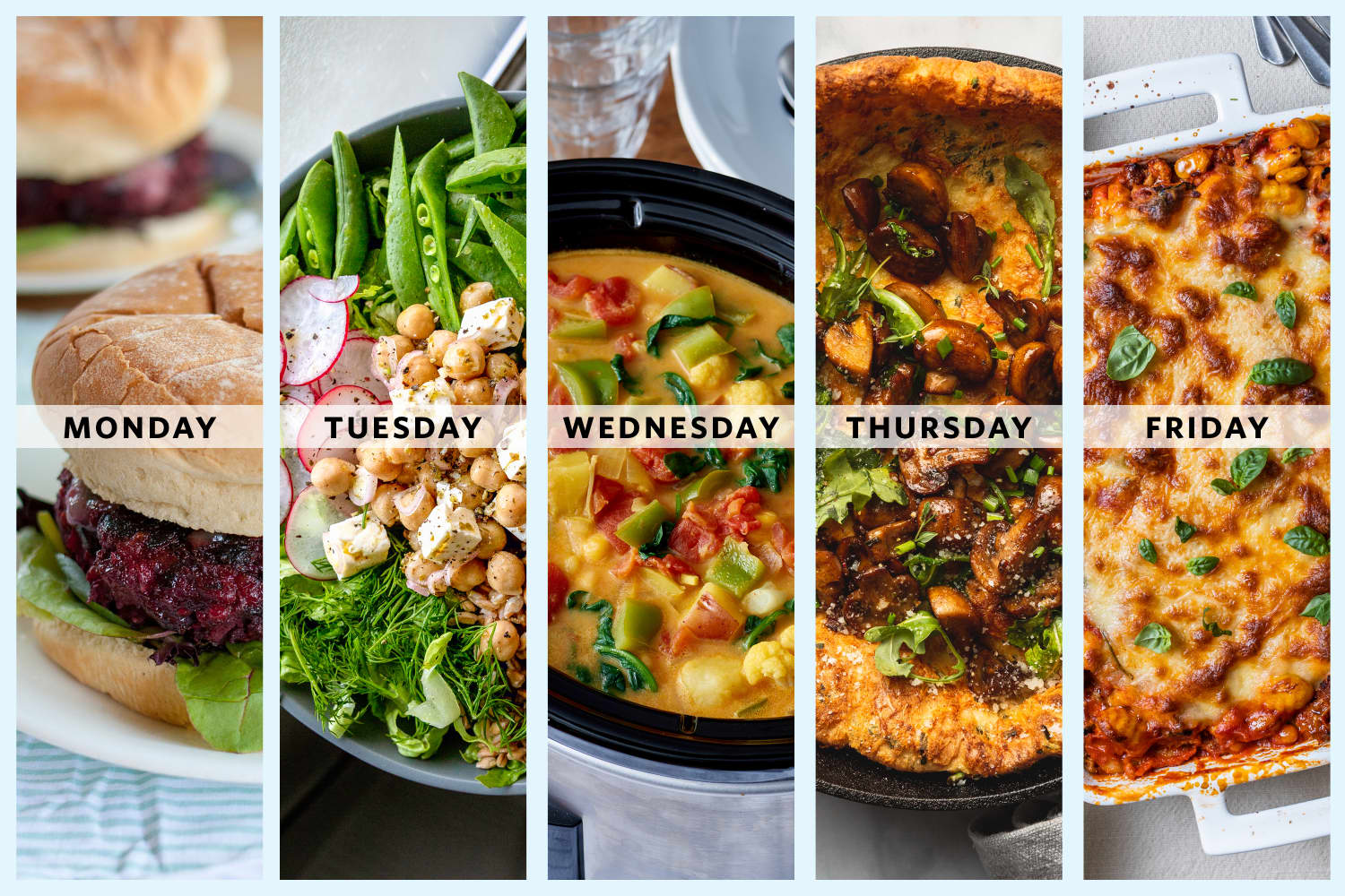 Meal Plan 5 Easy, MakeAhead Vegetarian Dinners The Kitchn