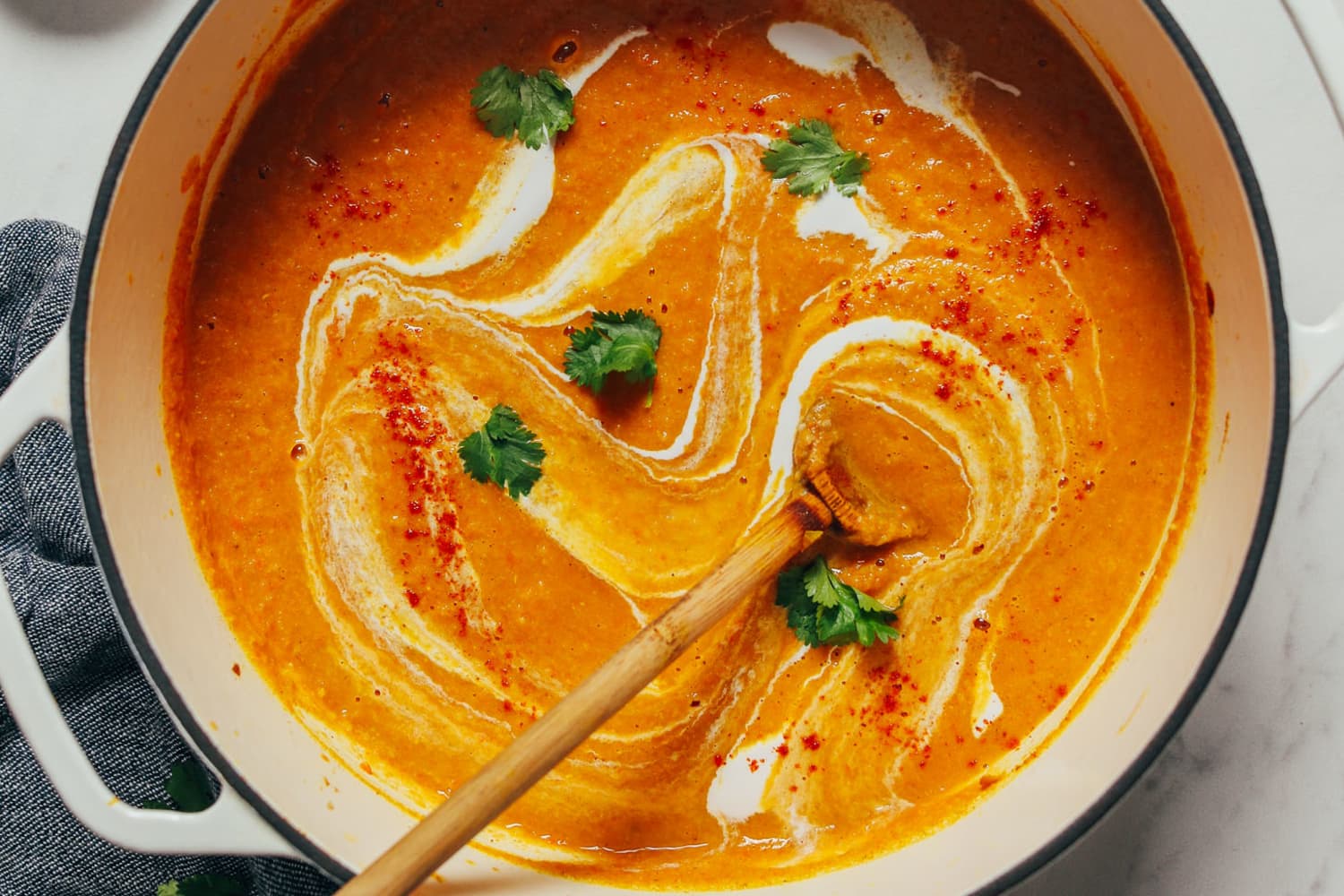 Creamy Curried Cauliflower Lentil Soup Minimalist Baker The Kitchn