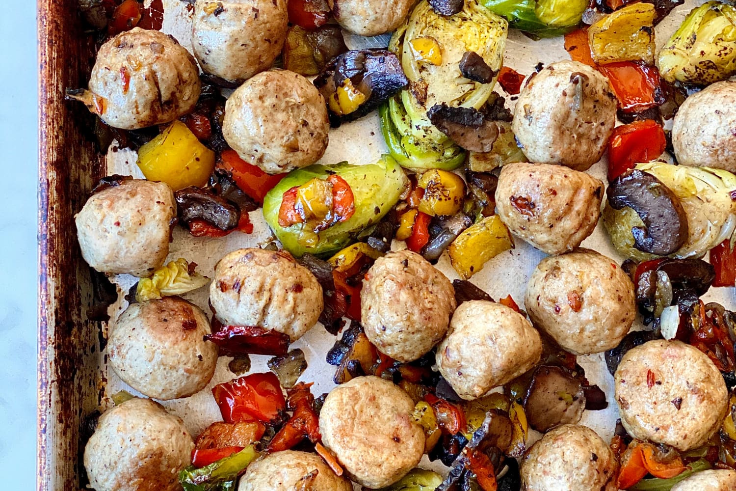 Costco Meatballs and FireRoasted Veggies Recipe (Sheet Pan, 2
