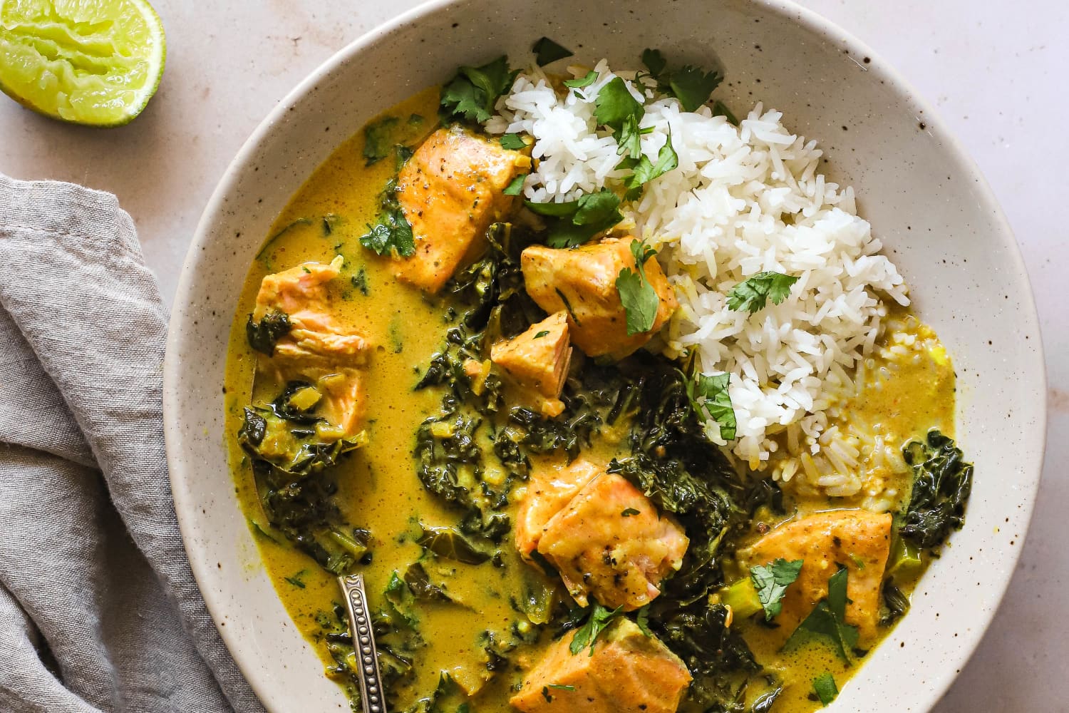 Kale and Salmon Coconut Curry Recipe | The Kitchn