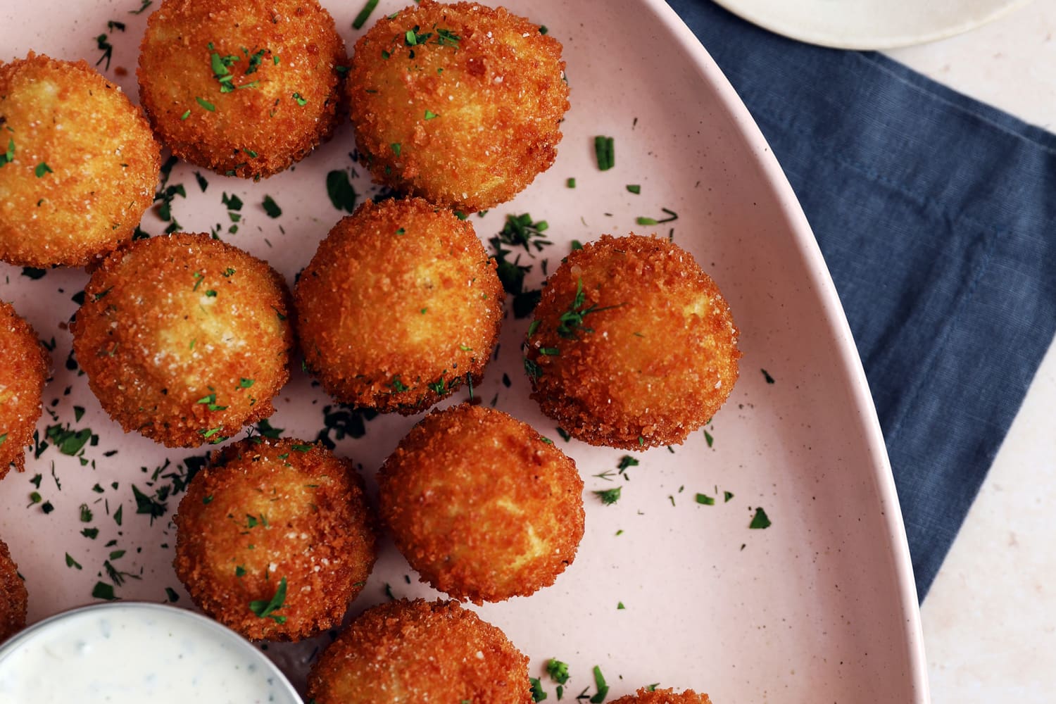 DeepFried Matzo Balls with Herby Ranch Recipe (Passover) The Kitchn