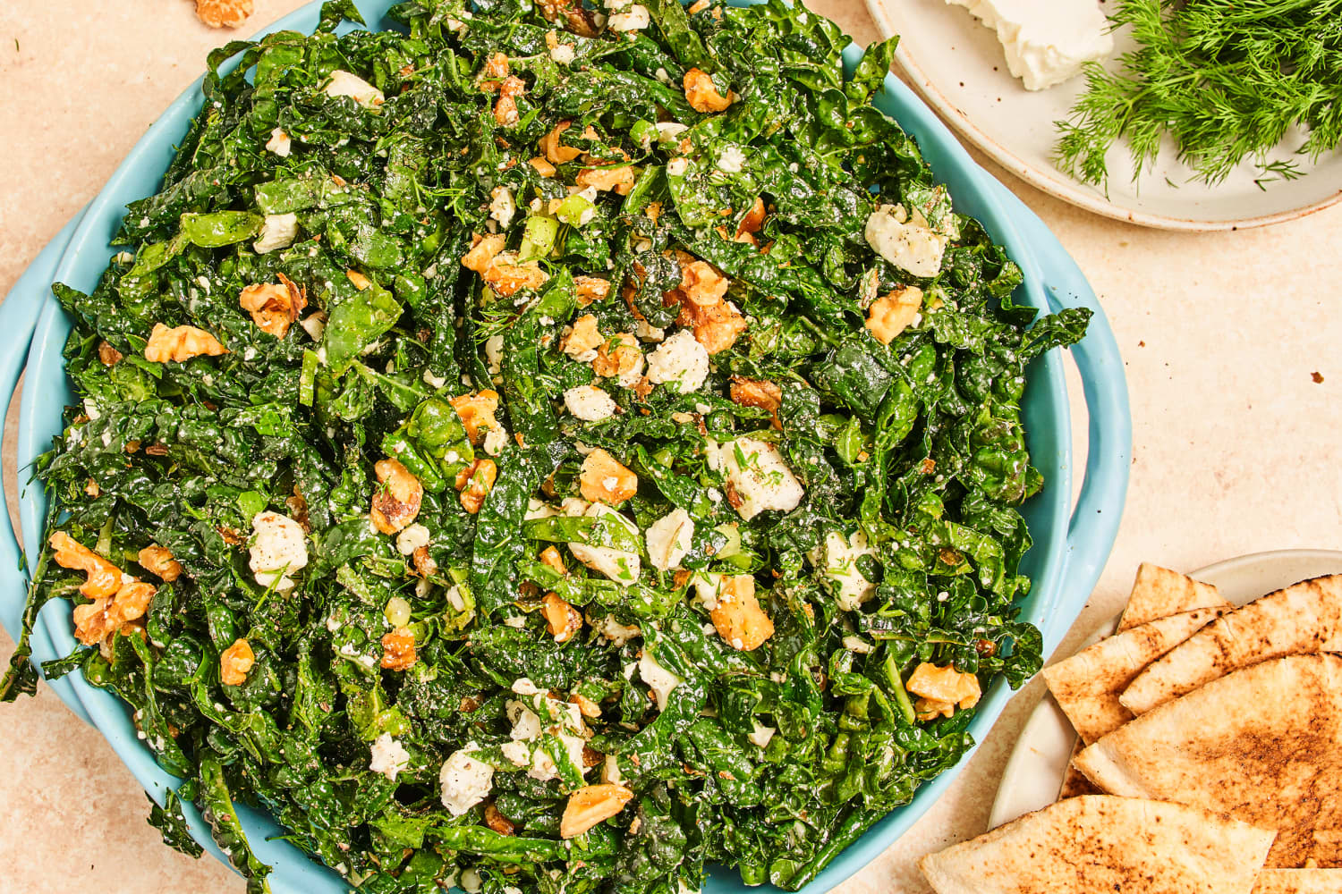 This Make Ahead Spanakopita Kale Salad Tastes Just like the Iconic