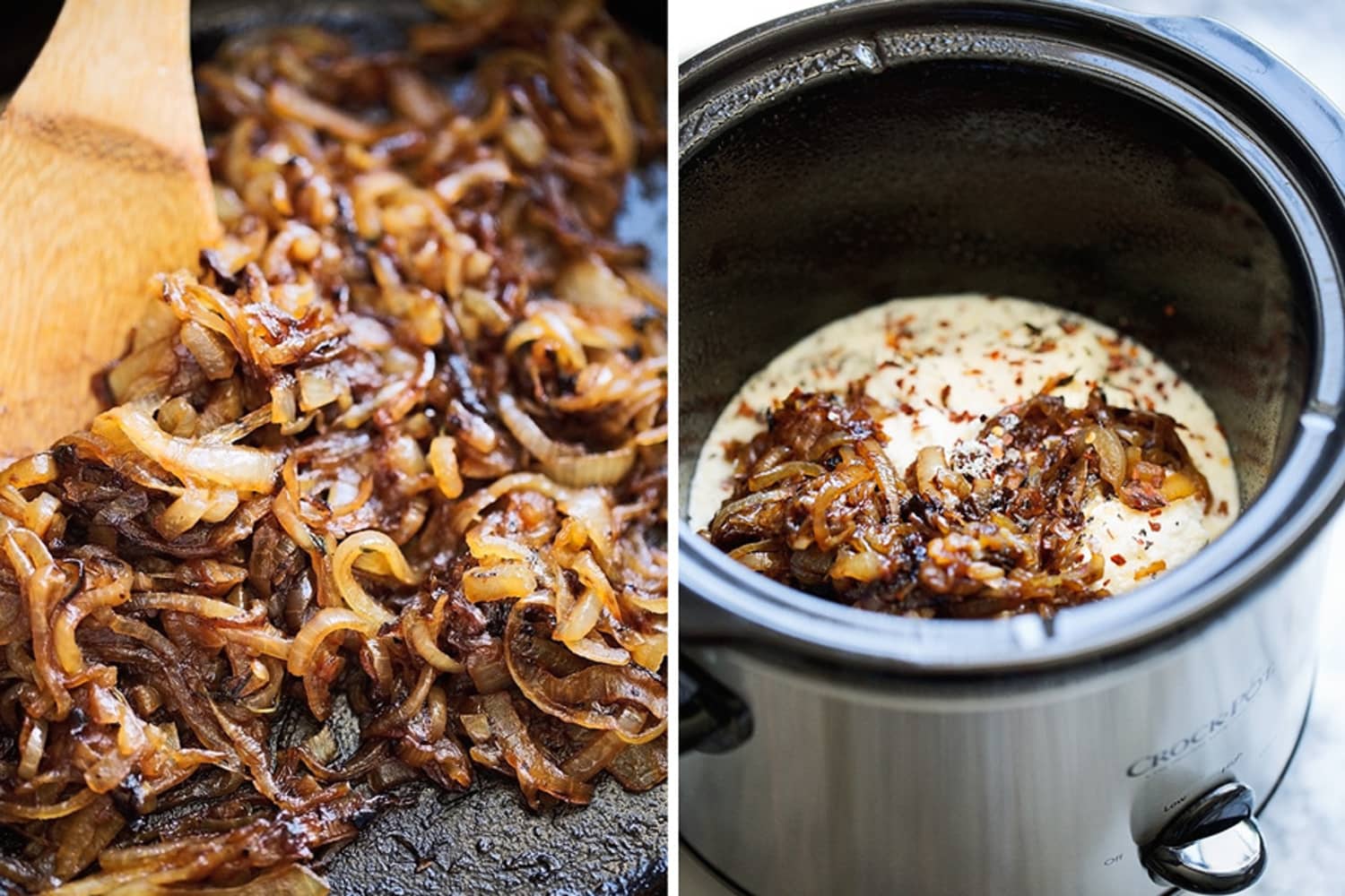 Slow Cooker Hot Caramelized Onion Dip Little Spice Jar The Kitchn