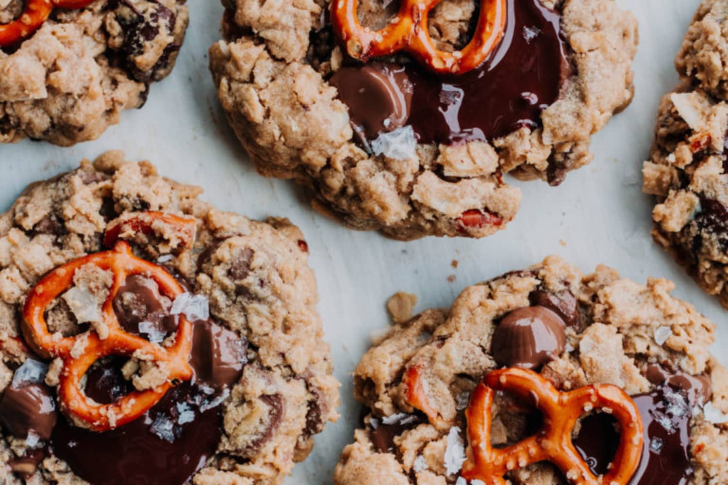 Peanut Butter Cup & Pretzel Oatmeal Cookies Recipe The Sweet and