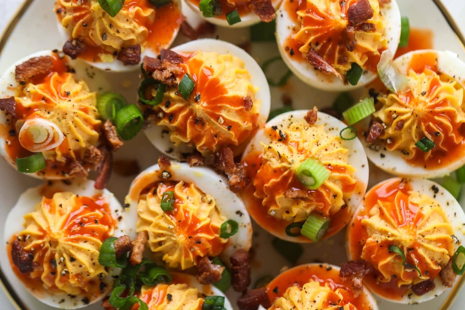 Buffalo Deviled Eggs Recipe How Sweet Eats The Kitchn