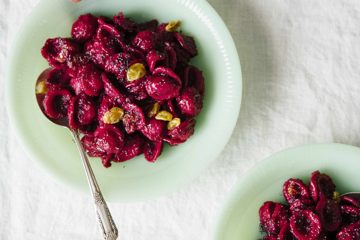 BeetDressed Pasta with Golden Raisins and Poppy Seeds The Kitchn