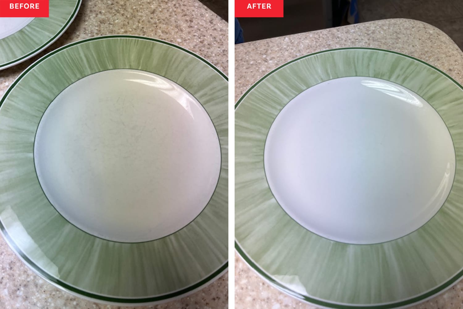 I Used the Pink Stuff to Remove Unsightly Utensil Scratches on Plates ...