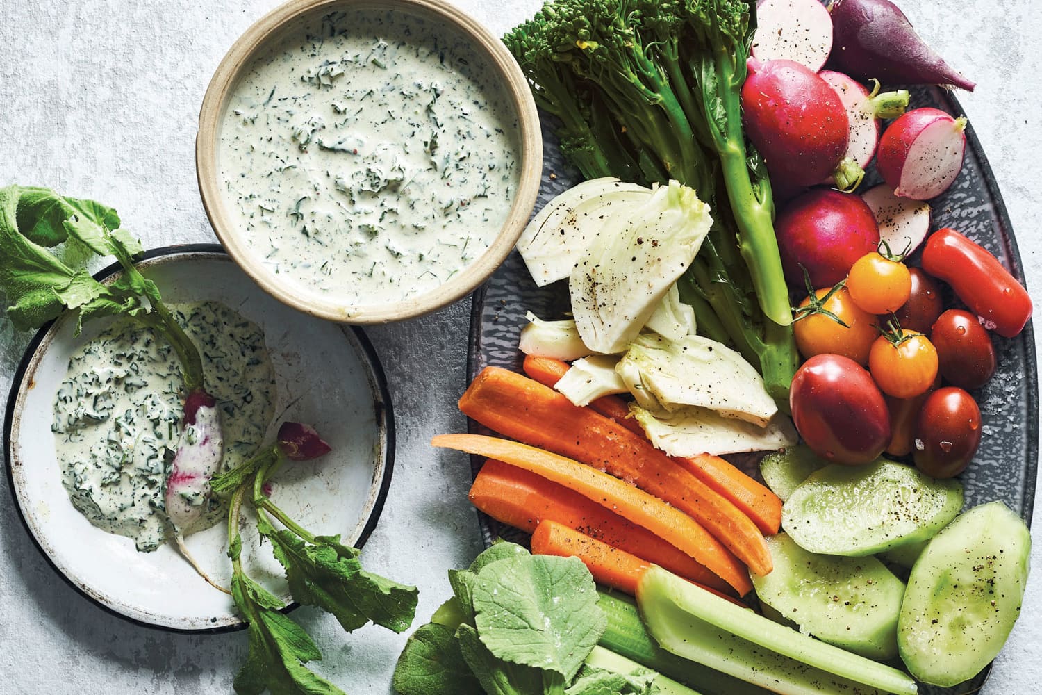 Smoky Ranch Dip with Charred Kale Recipe | The Kitchn