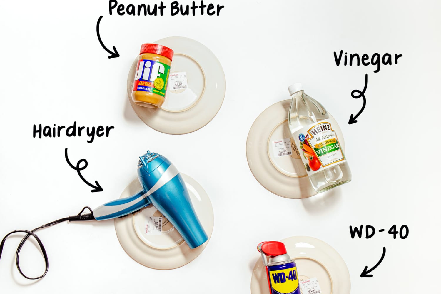 Remove sticker 2024 residue from plastic