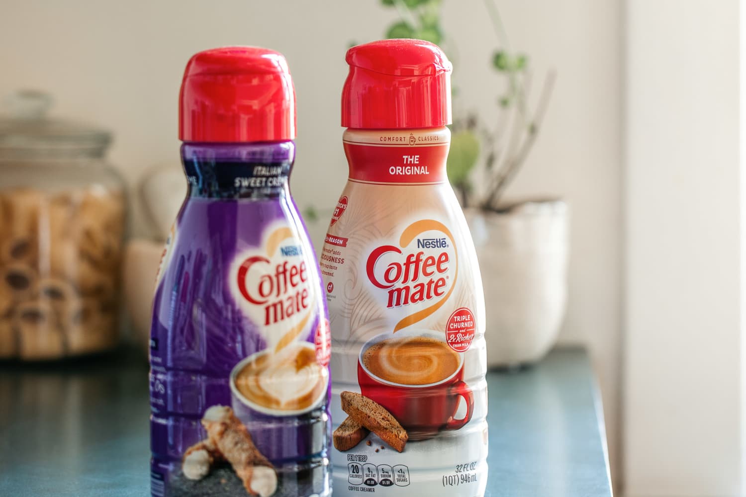 Use Empty Plastic Coffee Creamer Container as Storage for Dry Goods