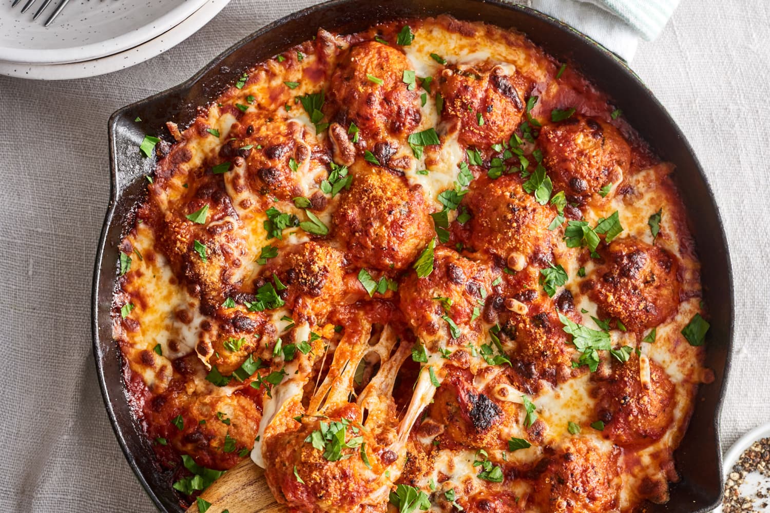 Skillet Chicken Parmesan Meatballs Recipe Review Cubby 