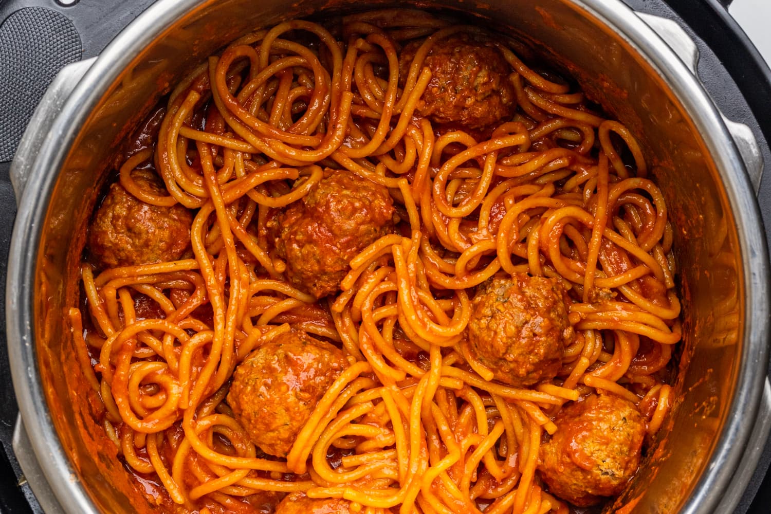 Instant pot spaghetti outlet and homemade meatballs