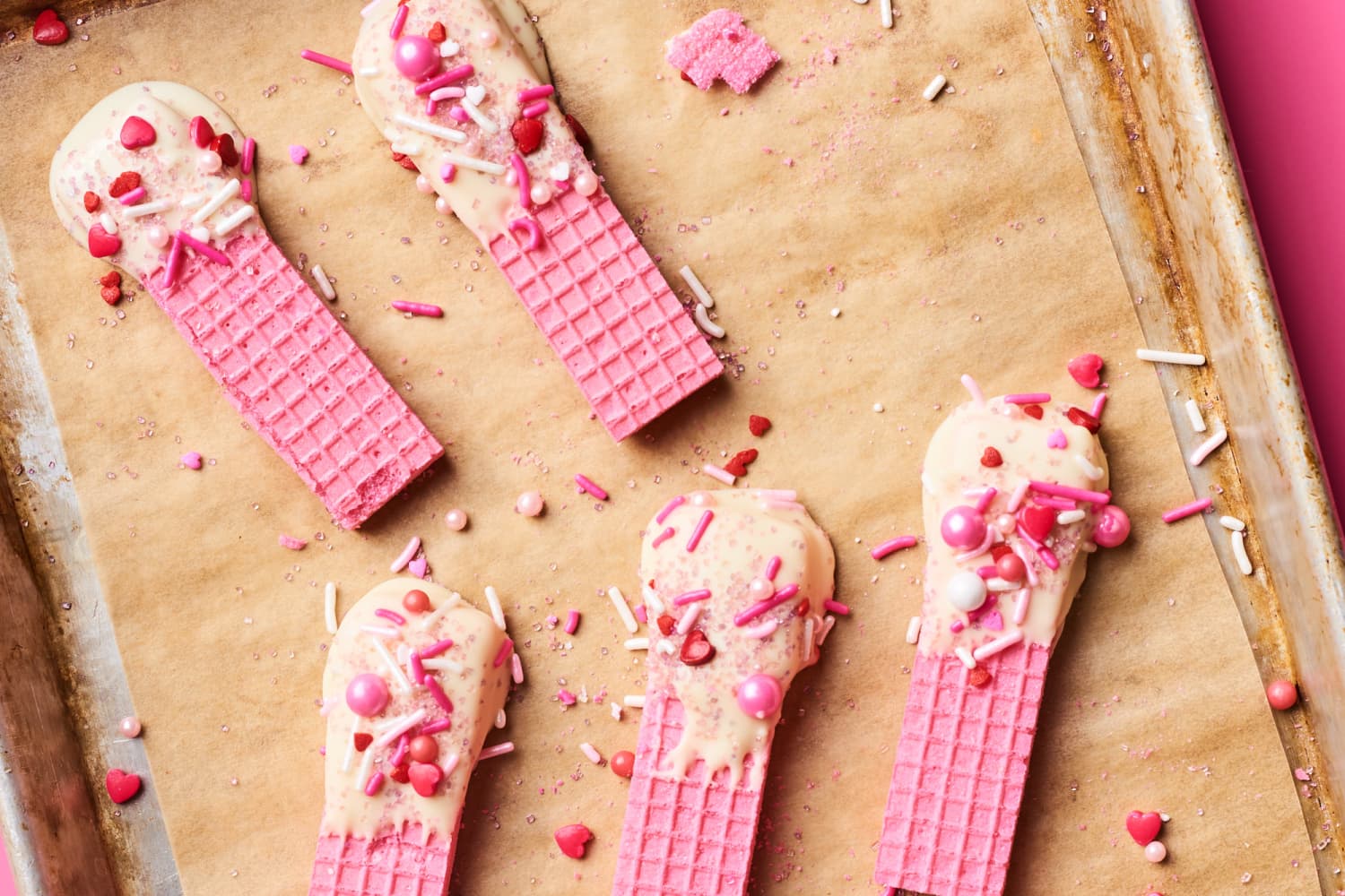 ChocolateDipped Strawberry Wafer Cookies The Kitchn