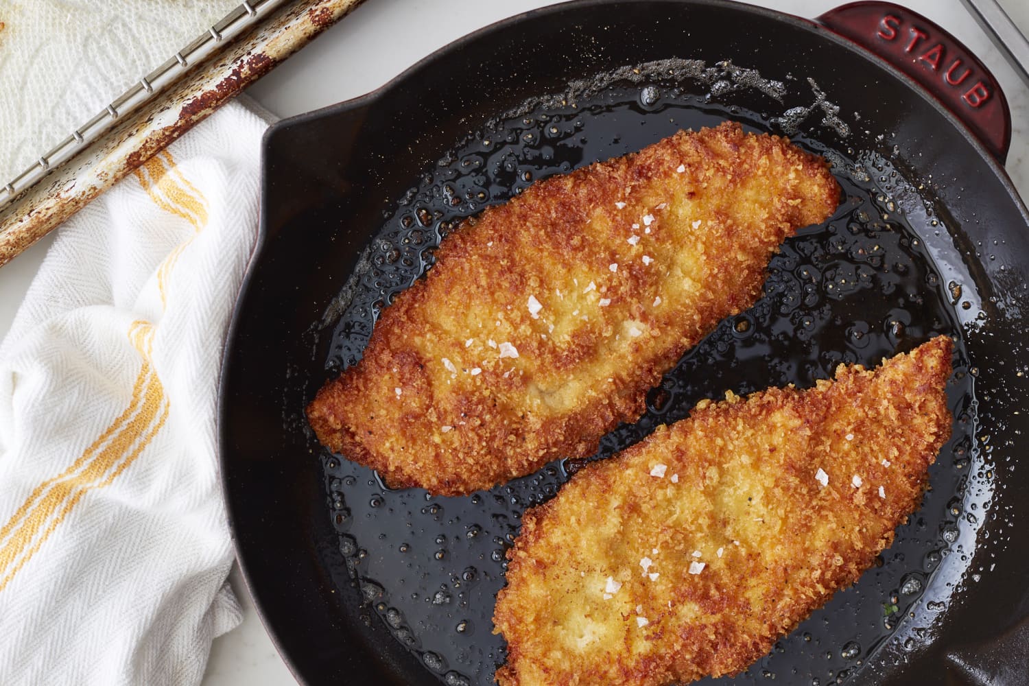 One-Pan Crispy Parmesan Chicken Cutlets Recipe | Kitchn