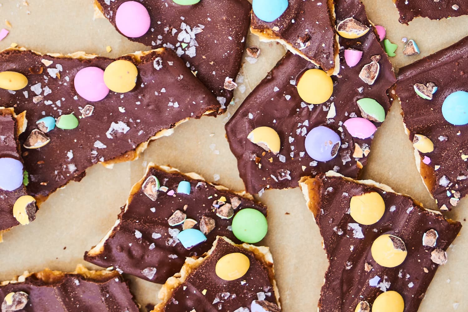 ChocolateToffee Matzo Bark with Easter Candy The Kitchn