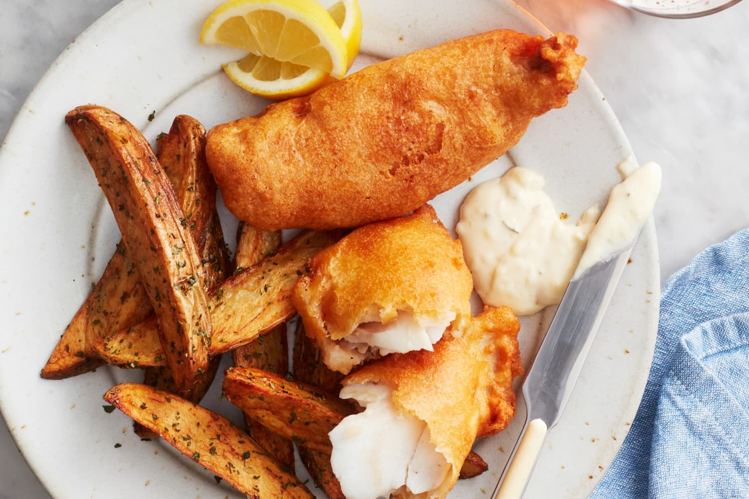 Beer battered outlet cod