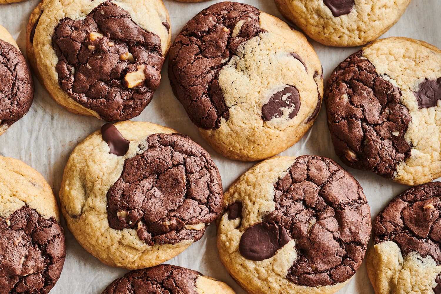 Brookies Half Brownie Half Chocolate Chip Cookie