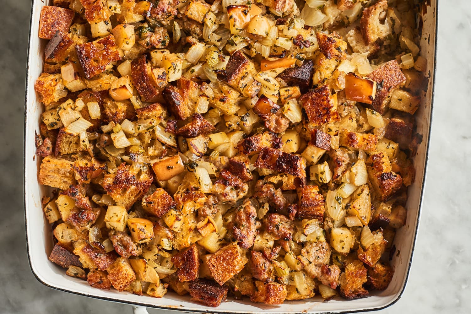 Apple Sausage Stuffing Recipe (with Make-Ahead Option) | The Kitchn