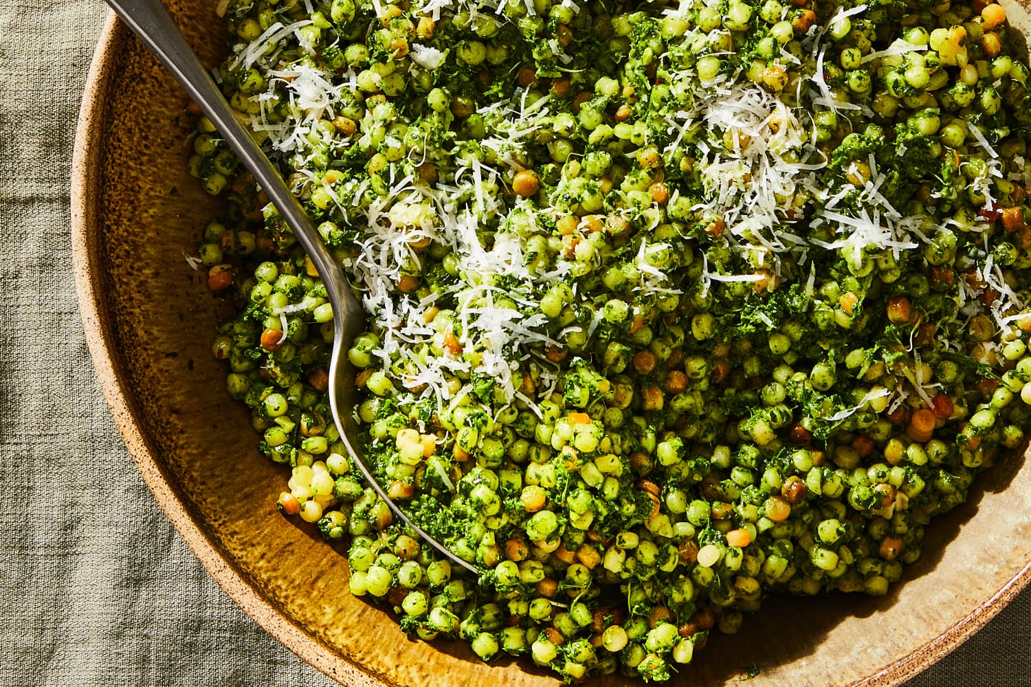 Fregola with Kale Pesto Recipe | The Kitchn