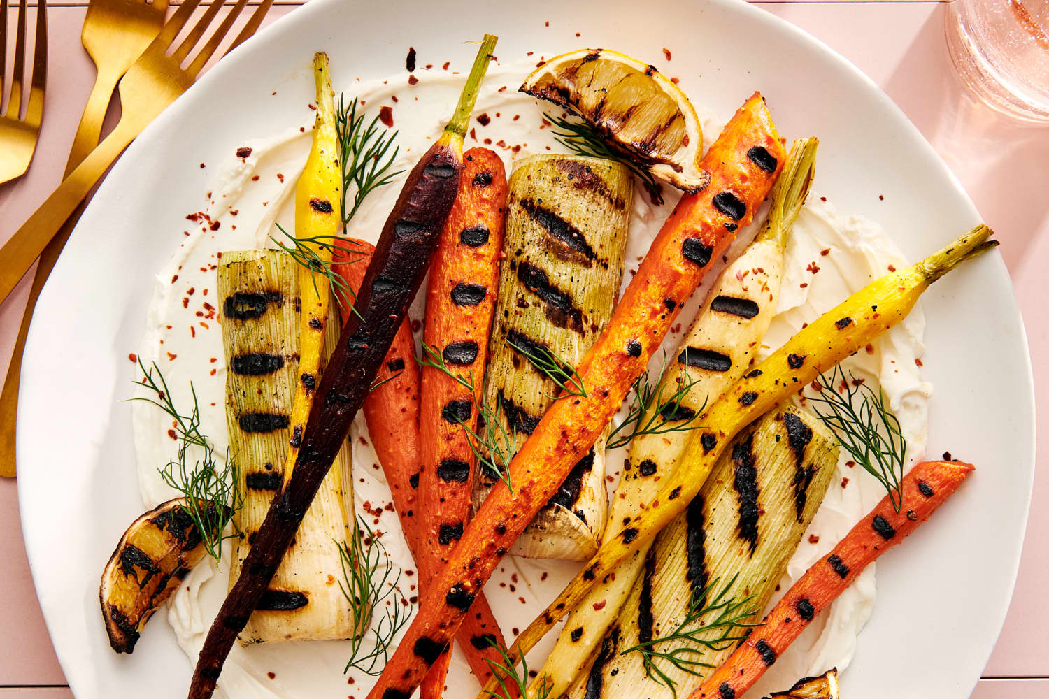 Grilled Carrots and Leeks with Labneh The Kitchn