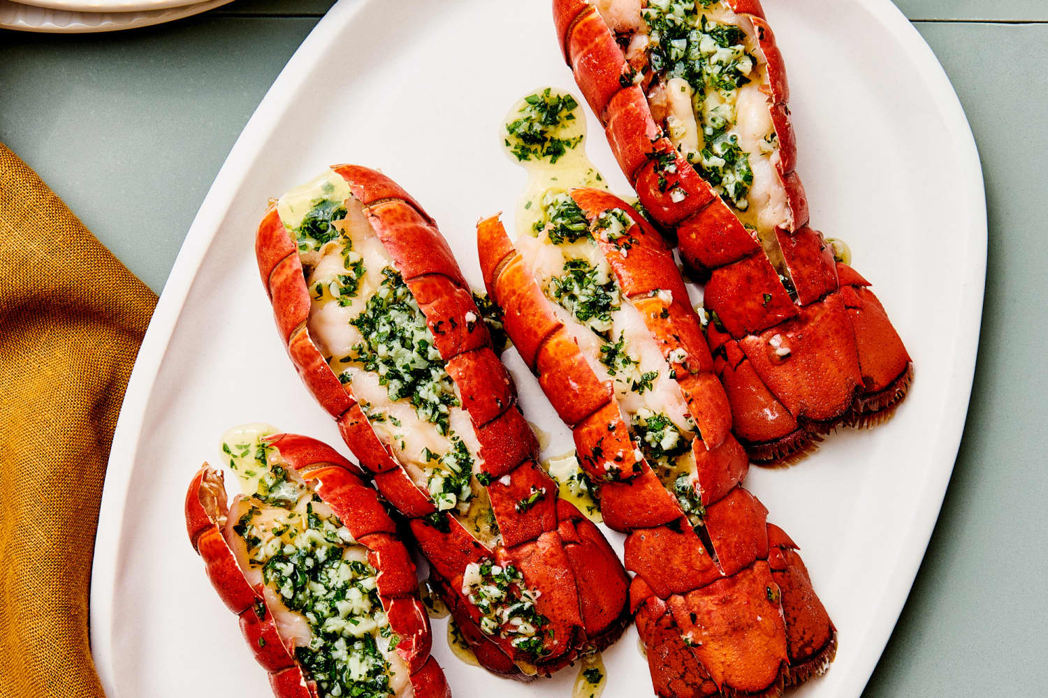 Baked lobster tail recipe with lemon garlic butter the kitchn